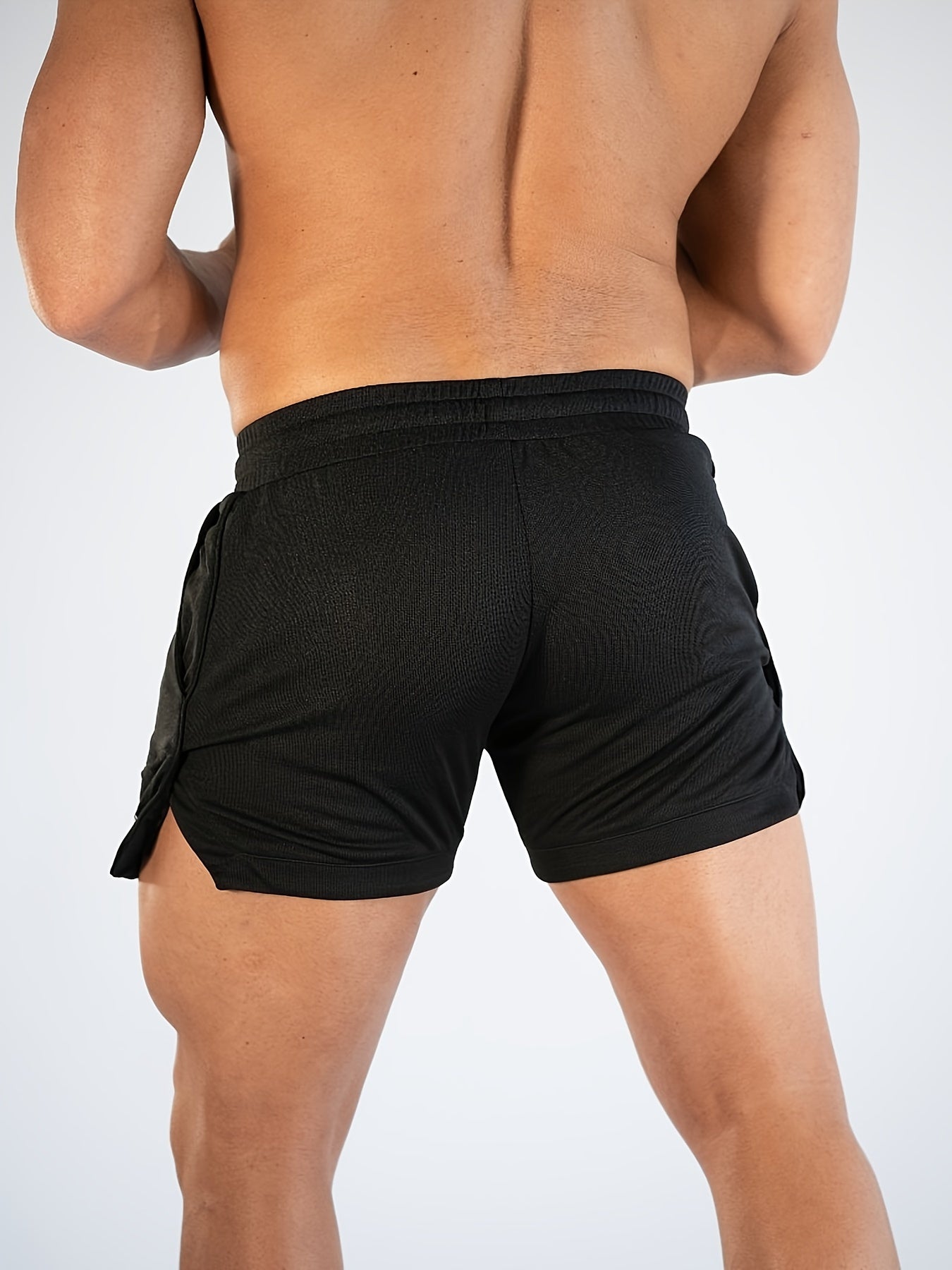 Cooper - Sports Shorts with Bullhead Pattern and Drawstrings for Men