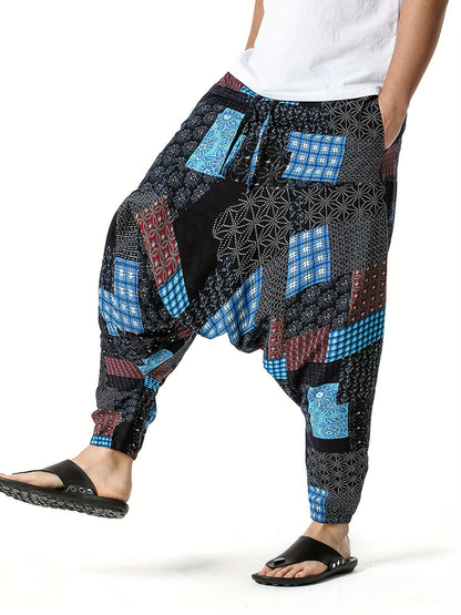 Steven - Stylish Pants with Colorful Pattern Print and Pockets for Men