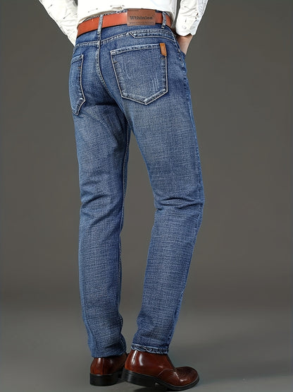 Johnson - Denim Jeans with Slightly Stretch and Straight Leg for Men