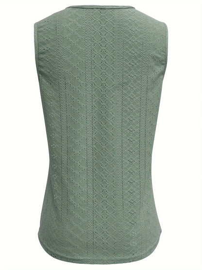 Zoe - Sleeveless Tank Top with Eyelet Design for Women