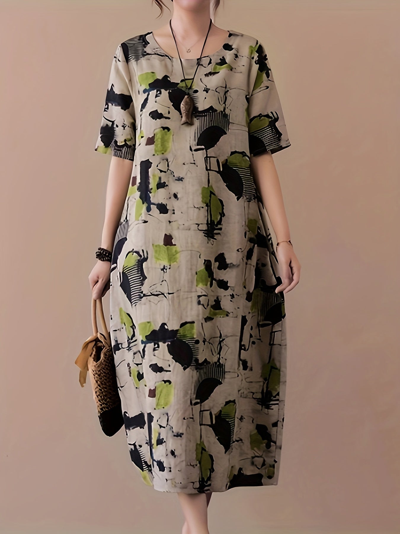 Pamela – Elegant Linen Dress with Pockets