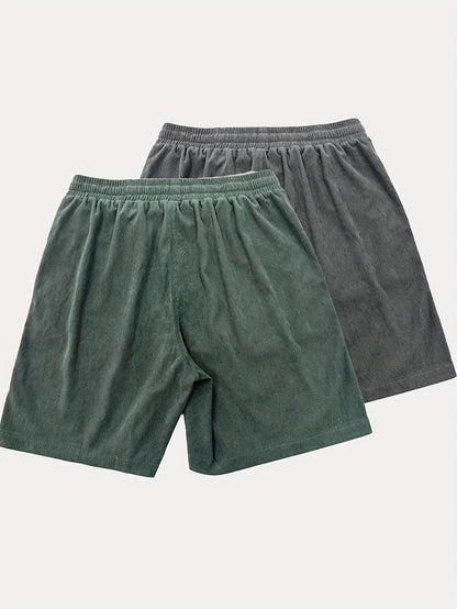 Jon – Men's Corduroy Shorts with Drawstrings