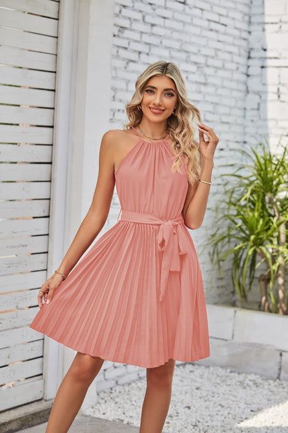 Claire – Strapless Pleated Sundress