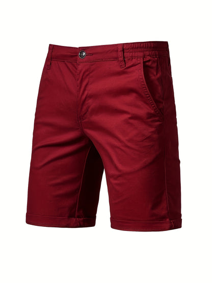 Michael - Classic Chino Short with Slant Pockets and Elastic Waist for Men