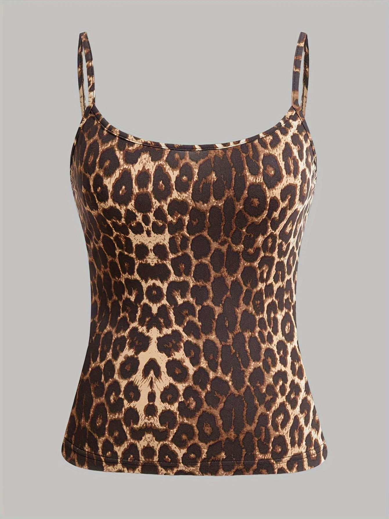 Francenie - 4pcs Spaghetti Strap Top with Leopard and Zebra Stripe Print for Women