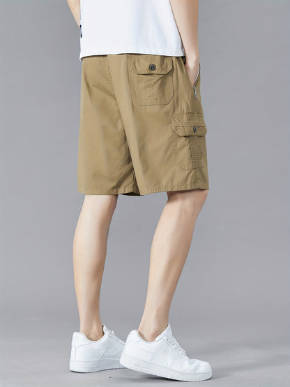 Apollo - Casual Cargo Shorts with Regular Fit and Elastic Waist for Men