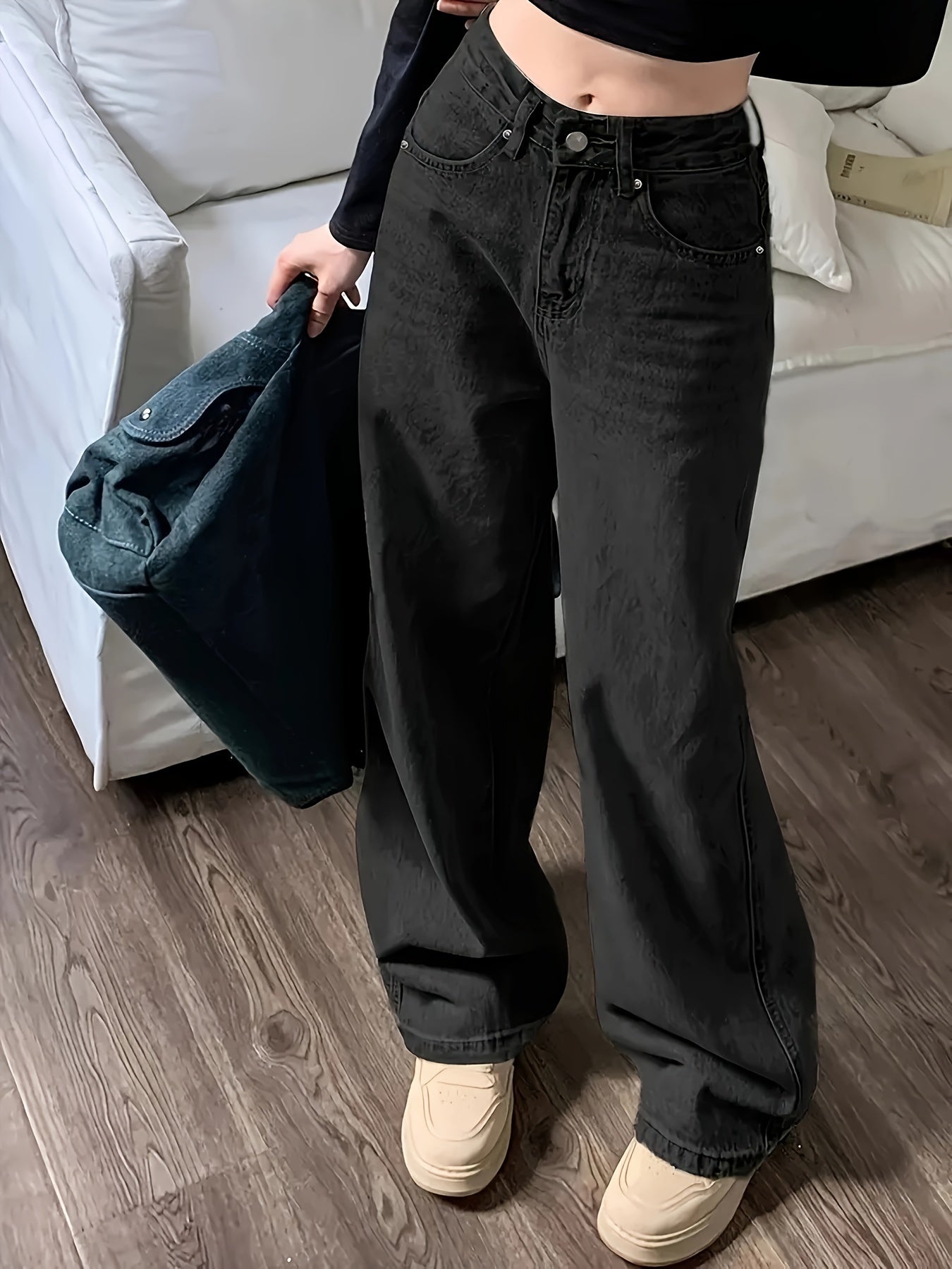 Alinta- Vintage Wide Leg Jeans for Women