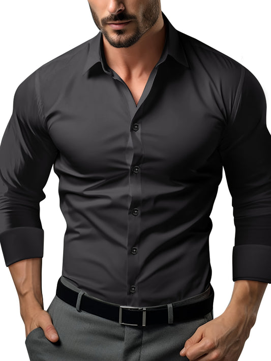 Ricky – Men's Slim Fit Cotton Blend Dress Shirt