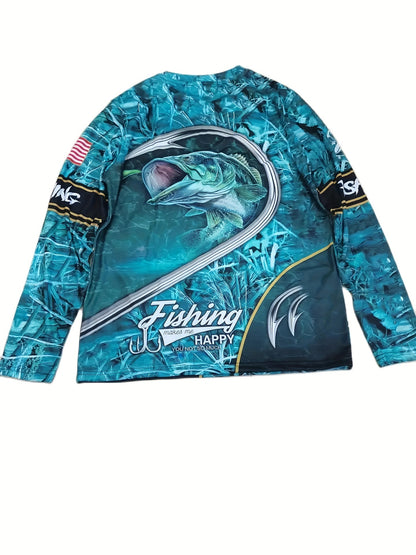 Reginald – Men's 3D Fish Print Long Sleeve Shirt