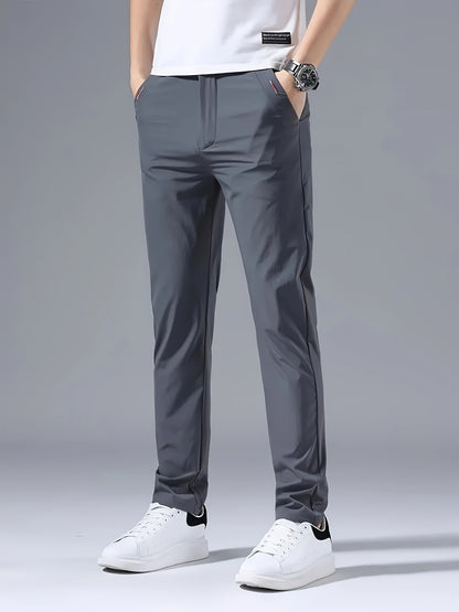 Denis – Men's Slim Fit Casual Pants with Embroidery