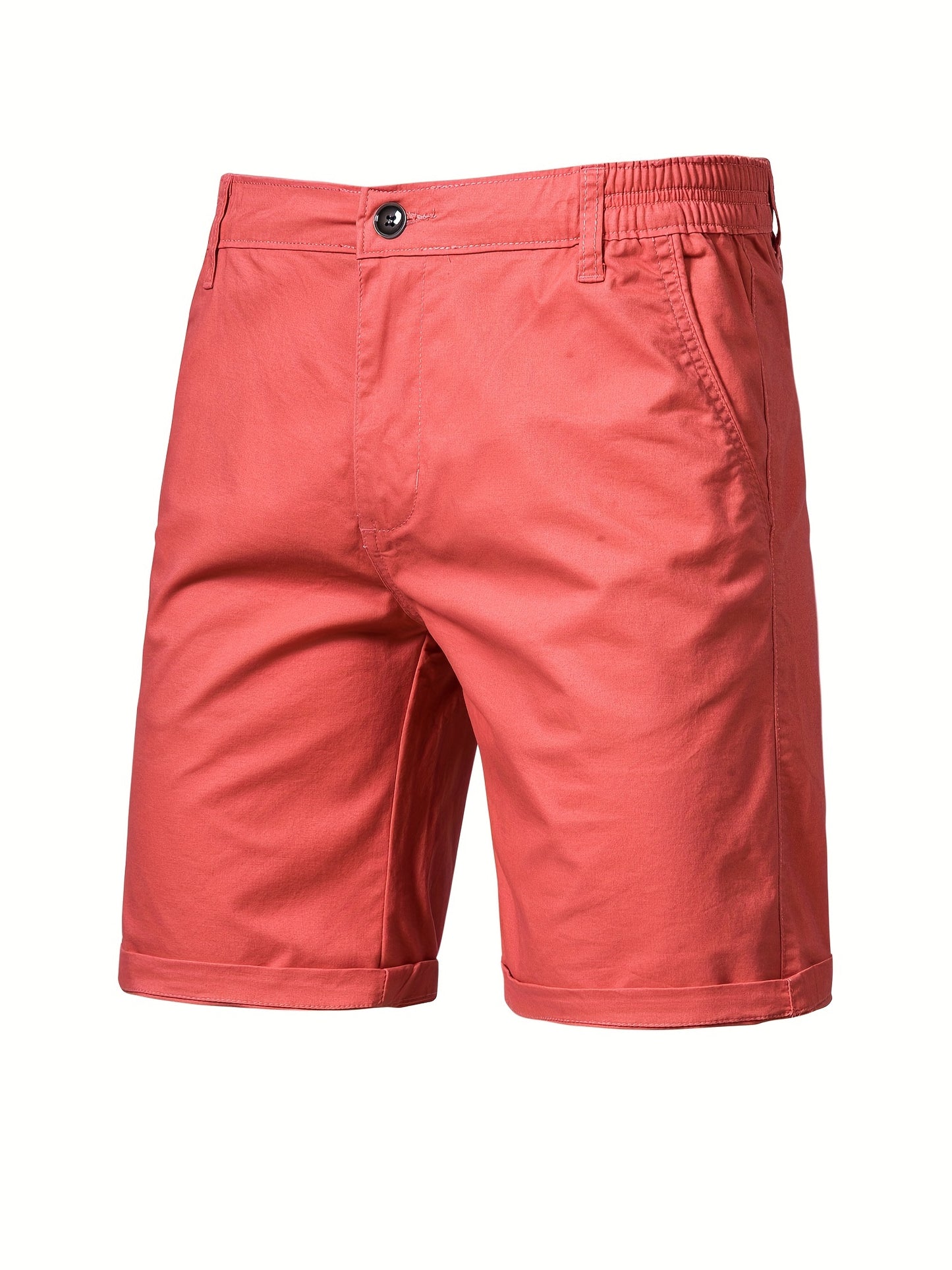 Michael - Classic Chino Short with Slant Pockets and Elastic Waist for Men