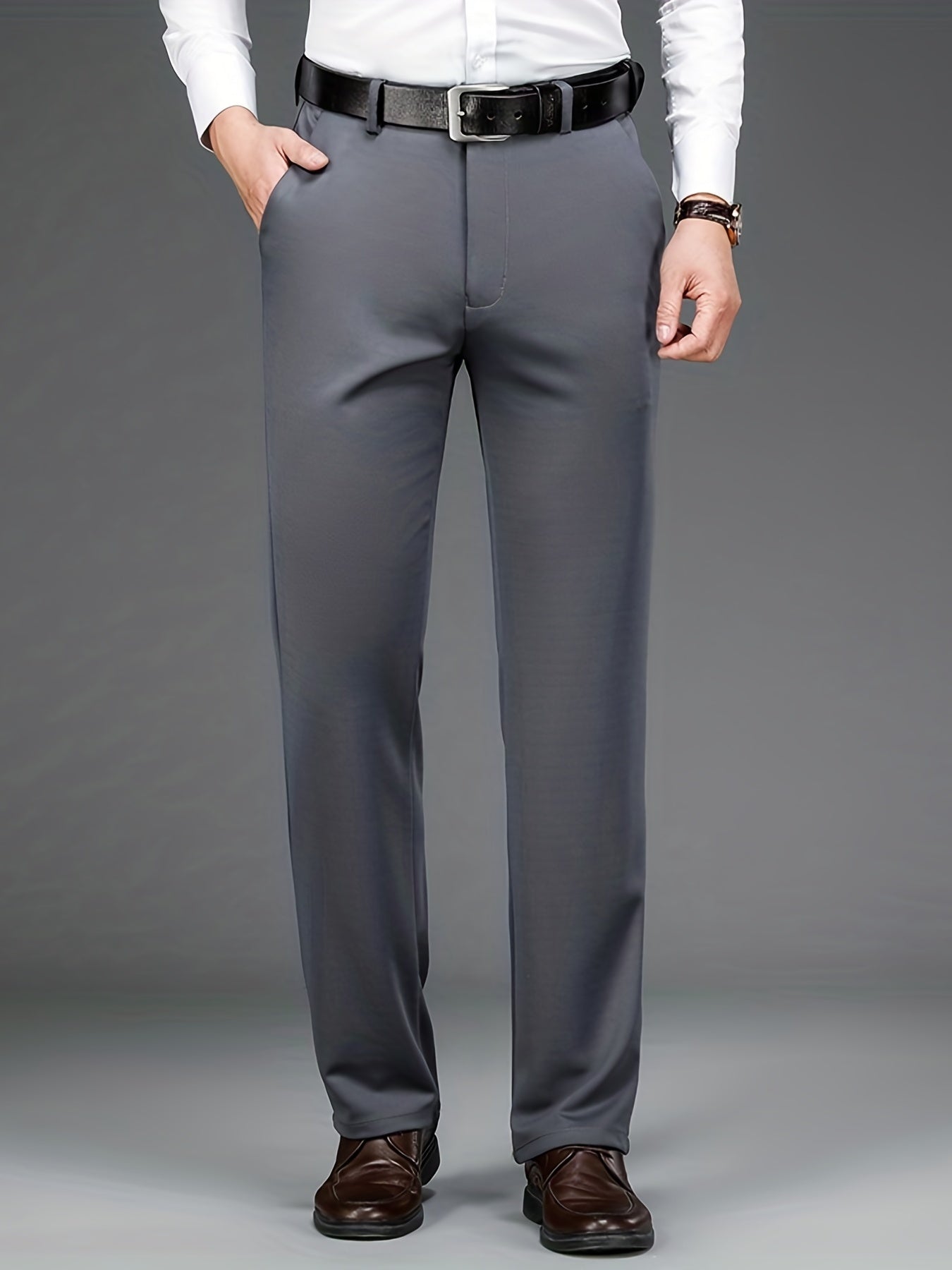 Harrison - Classic Design Trouser Pants with Slightly Stretch for Men