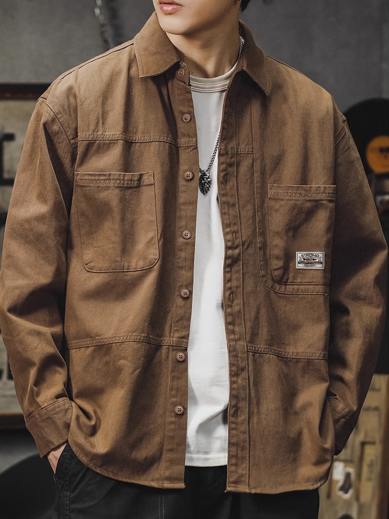 Ryan – Men's Cotton Cargo Shirt for Spring & Fall