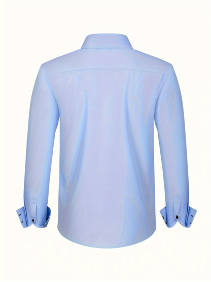 Anthony - Elegant Formal Long Sleeve Button Up Shirt for Men