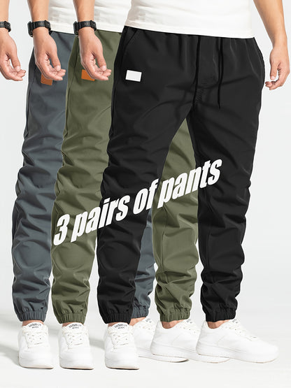 Logan - 3pcs Set Jogger Pants with Drawstring and Pockets for Men