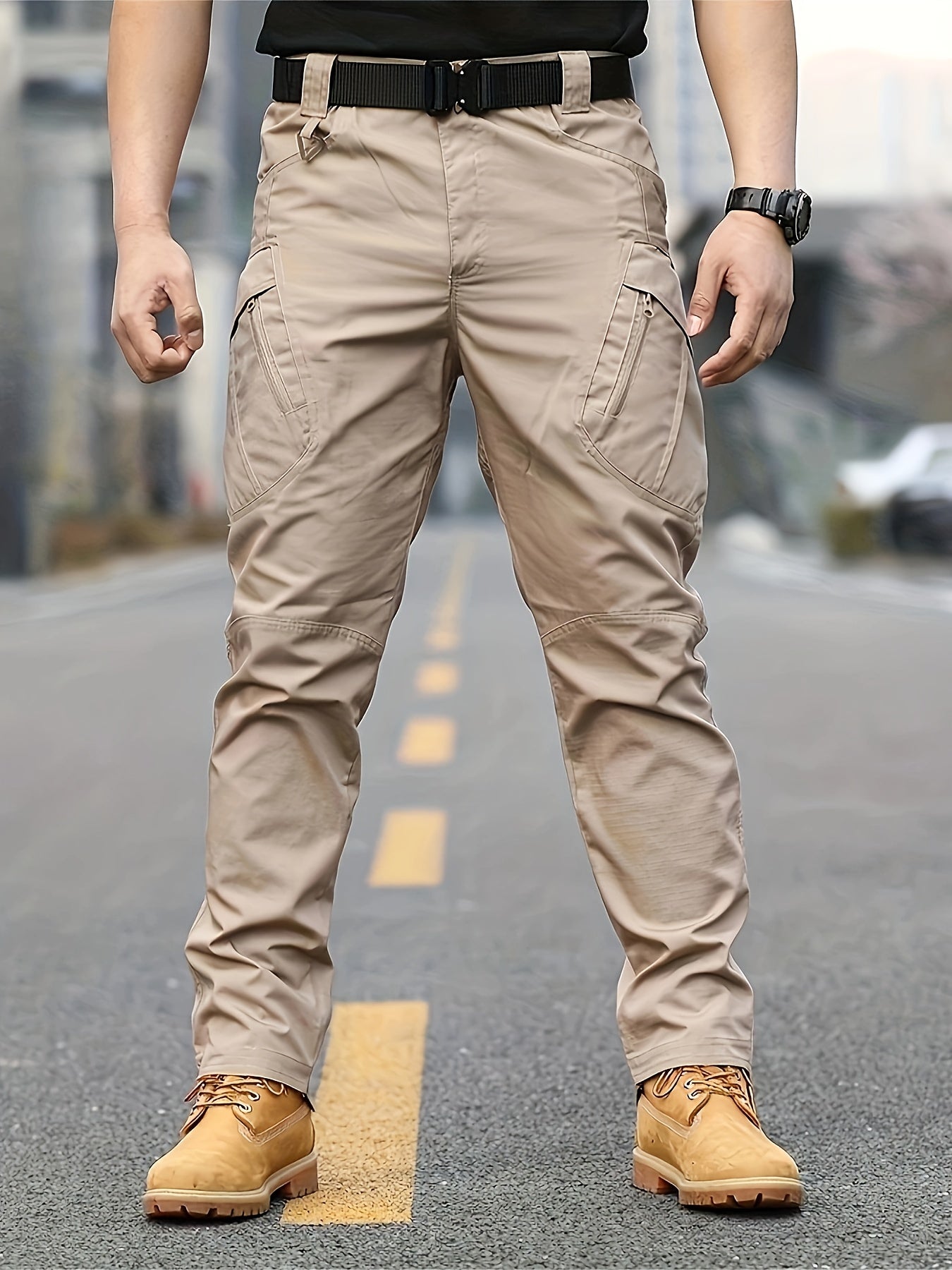 Glenn – Men's Casual Cargo Pants with Drawstrings