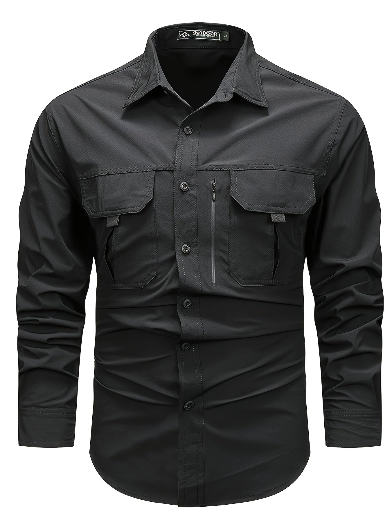 Crispen - Quick-drying Outdoor Shirt with Long Sleeve and Multi-pockets for Men