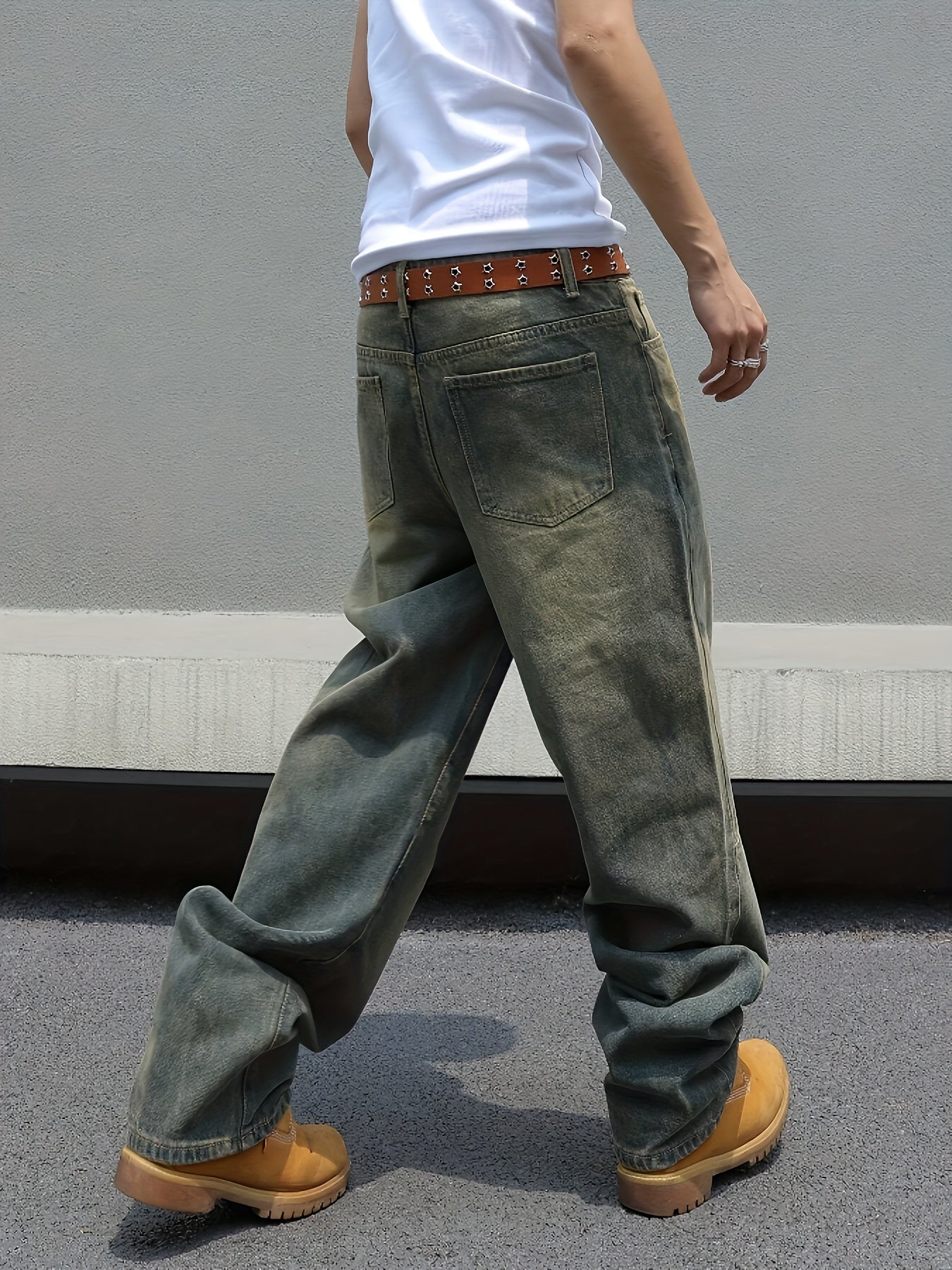 Nathan - Loose Fit Wide Leg Jeans for Men