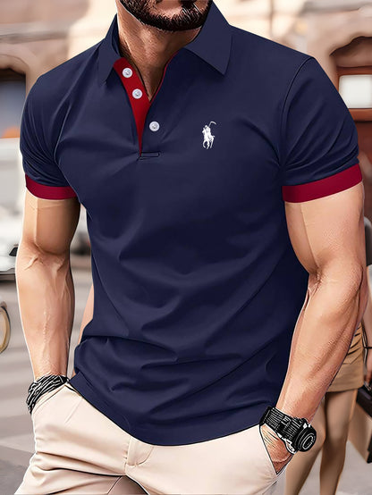 Jeppe - Casual Polo Shirt with Graphic Print for Men