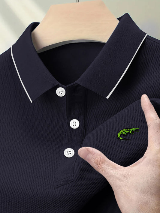 Eric - Polo Shirt with Crocodile Print for Men