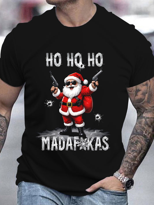 Kaiden - Casual T-Shirt with 3D Cool Santa Claus Print for Men