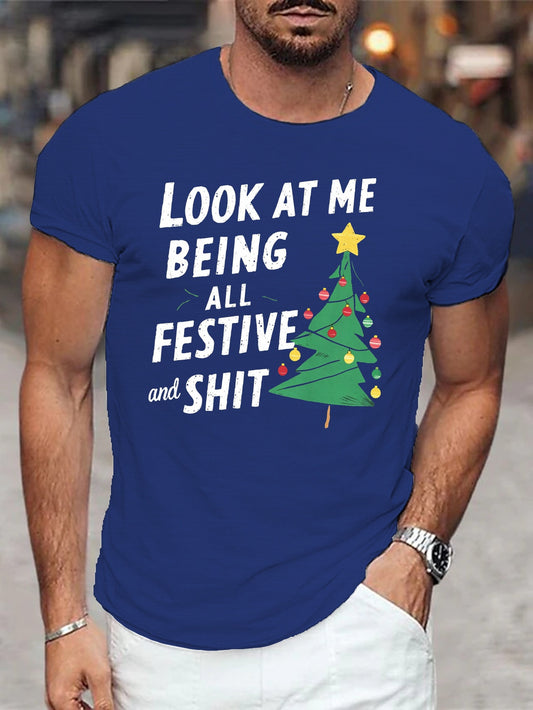 Ron – Men's Festive Christmas Print T-Shirt