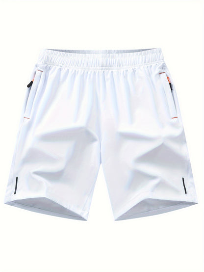 Nataniel - 5 pcs Sport Shorts with Zipper Pockets and Elastic Waist Drawstring for Men