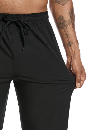 Stanley – Men's Solid Color Sports Pants with Drawstrings