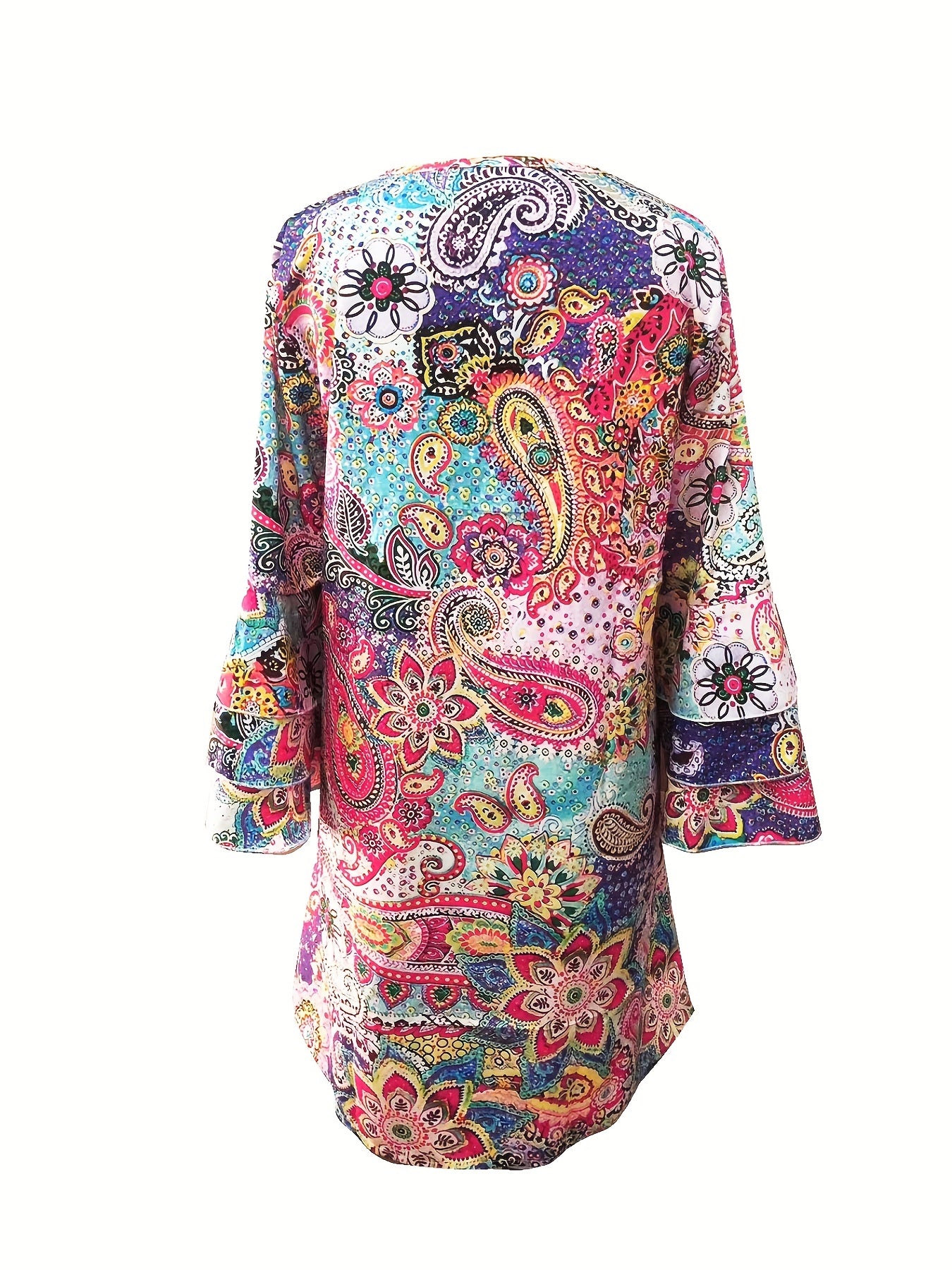 Robyn – Paisley Print Layered Dress