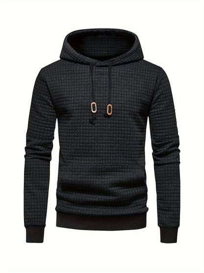 Marvin - Hoodie with Waffle Pattern with Kangaroo Pocket for Men