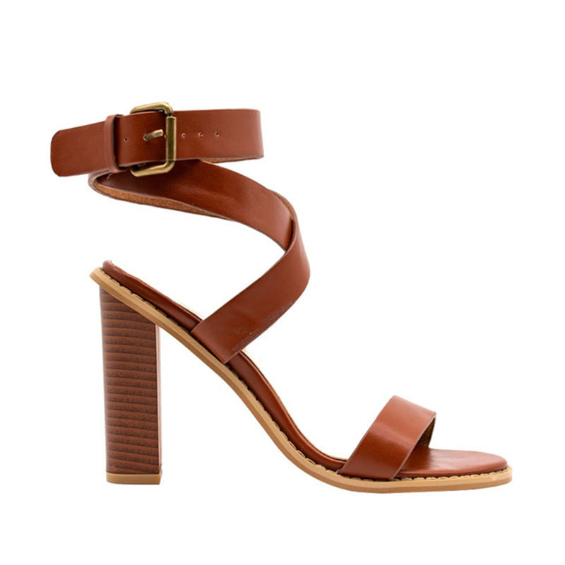 Georgina – Plus-Size Chunky Heel Sandals