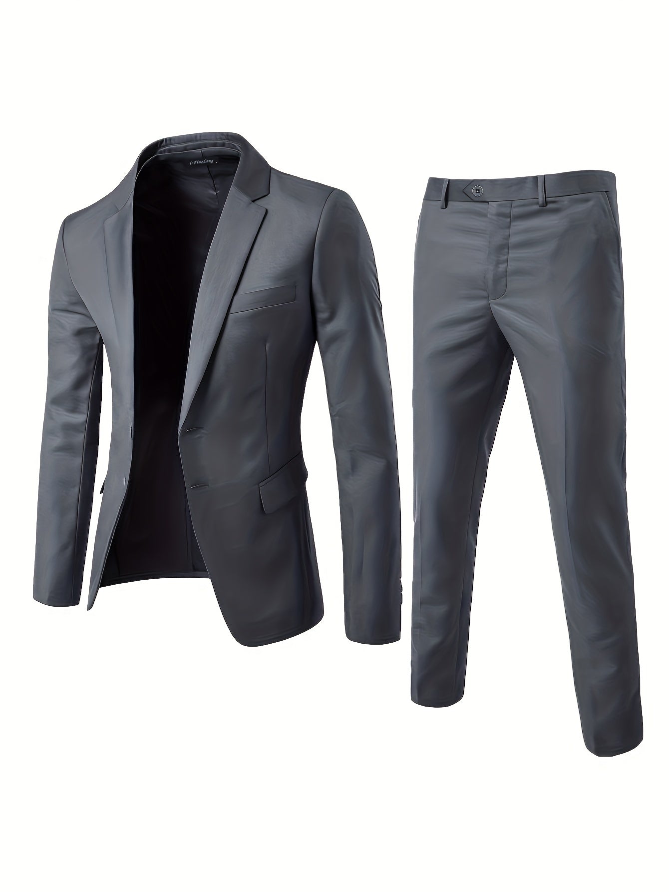 Sean – Men's Solid Single-Breasted Suit Set