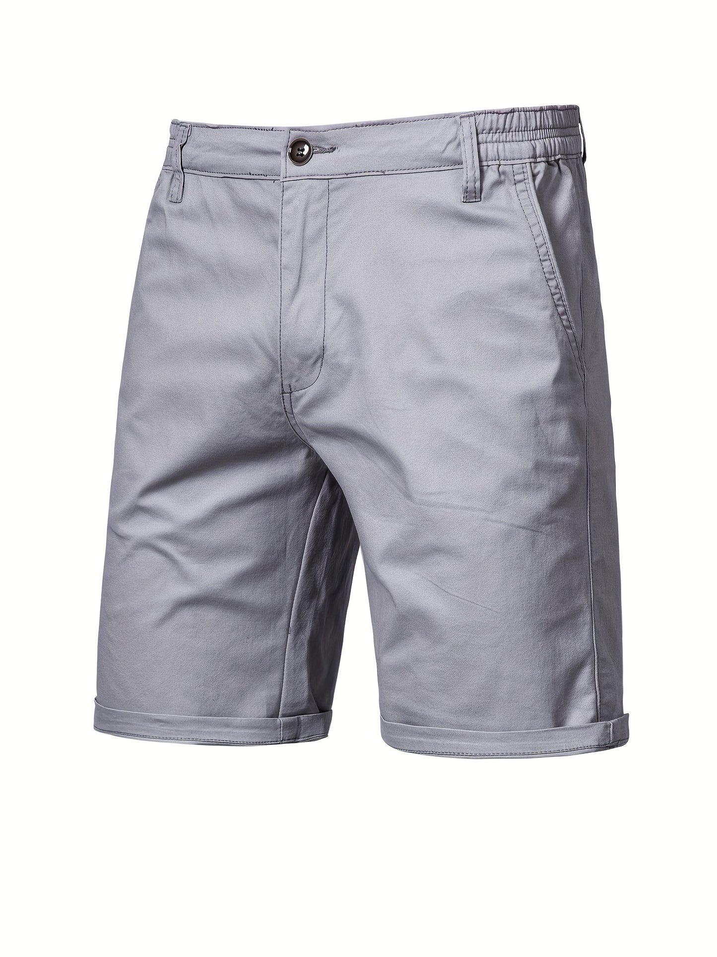 Michael - Classic Chino Short with Slant Pockets and Elastic Waist for Men