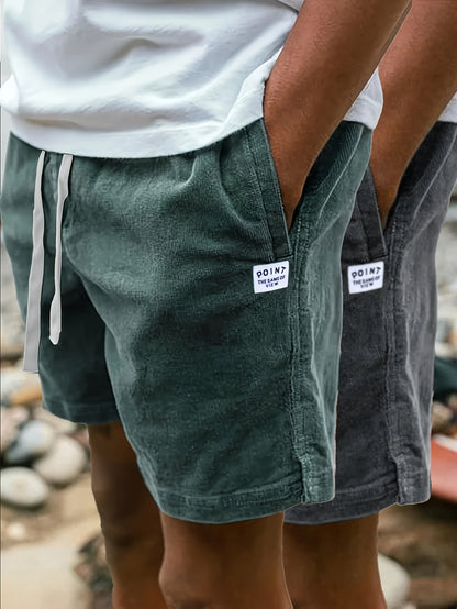 Jon – Men's Corduroy Shorts with Drawstrings