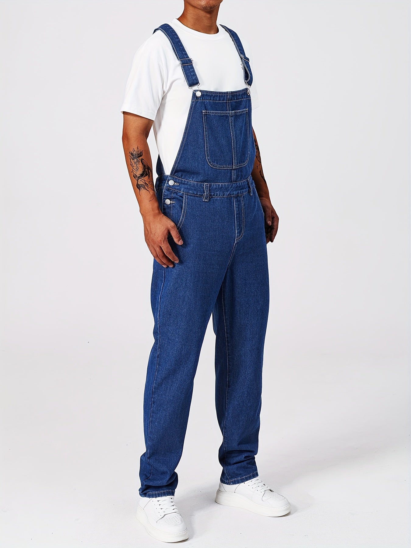 Ian – Men's Casual Denim Overalls with Pockets