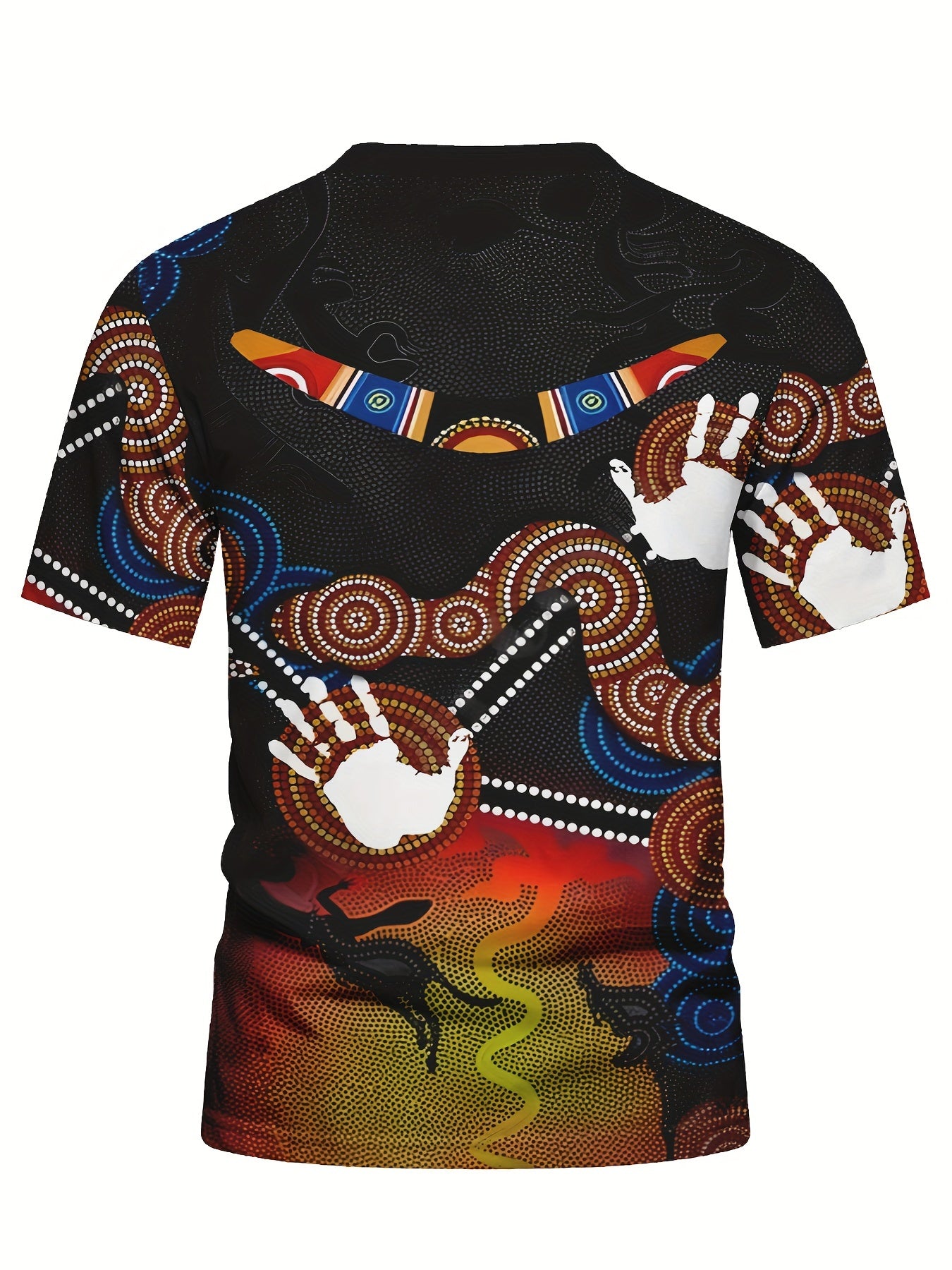 Gabriel - Casual T-Shirt with 3D Graphic Print and Slim Fit for Men