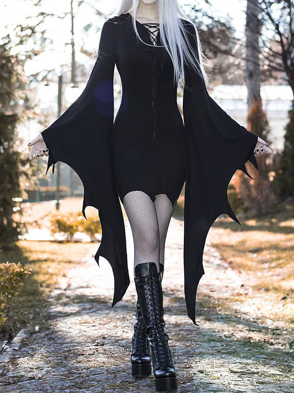 Rachel – Gothic Vintage Hooded Dress for Halloween