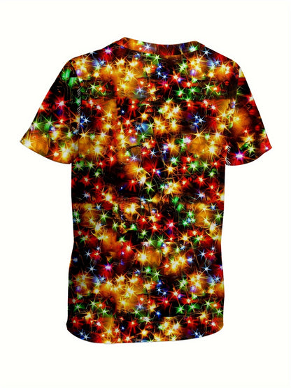 Mike - T-Shirt with 3D Christmas Santa Claus Print for Men