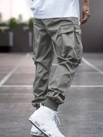 Earl - Trendy Cargo Pants with Pockets and Drawstring for Men