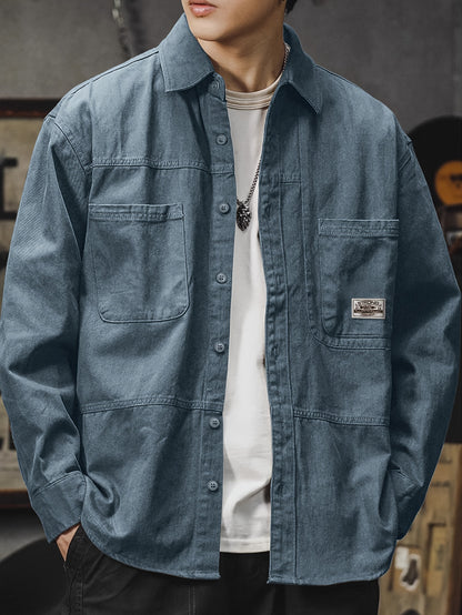 Ryan – Men's Cotton Cargo Shirt for Spring & Fall