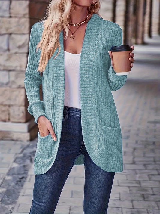 Josephine - Open Front Cardigan with Pockets for Women