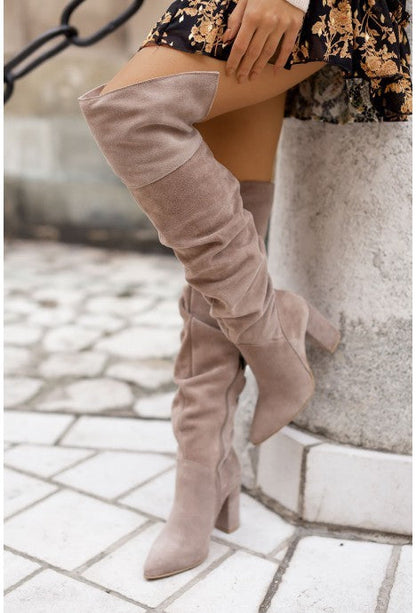 Tamara – High Heel Over-the-Knee Suede Boots