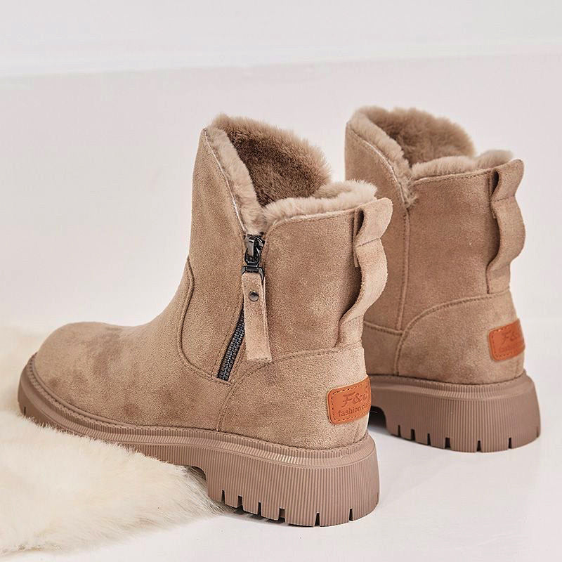 Julia – Women's Plush Snow Boots with Faux Suede