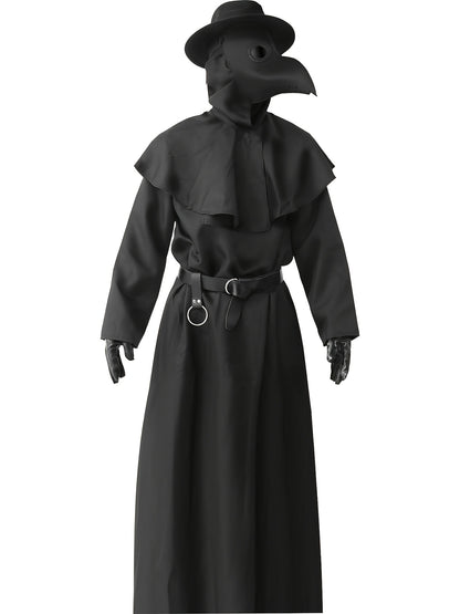 Louis - Plague Doctor Halloween Costume with Bird Beak Mask and Accessories for Men