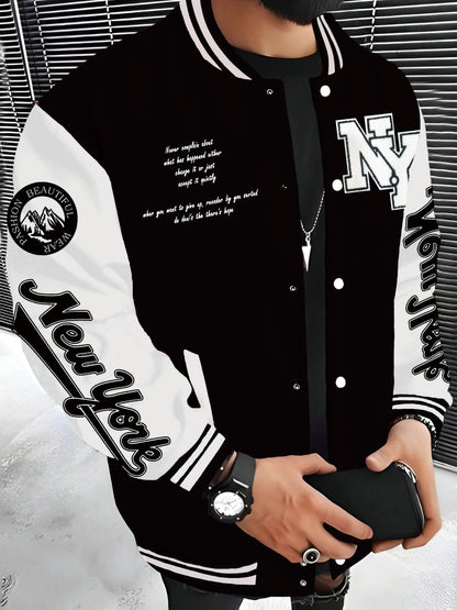 Max – Varsity Style Baseball Collar Jacket