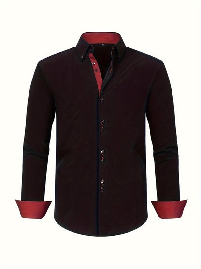 Anthony - Elegant Formal Long Sleeve Button Up Shirt for Men