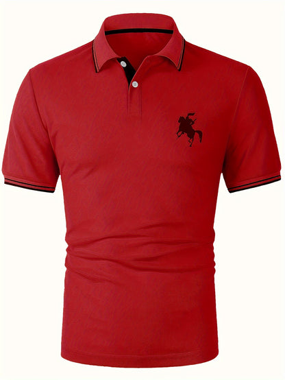 Nicholas - Polo Shirt with Horse Riding Knight Logo for Men