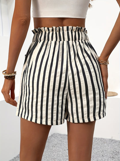 Grace – Striped Tie-Waist Shorts for Spring & Summer