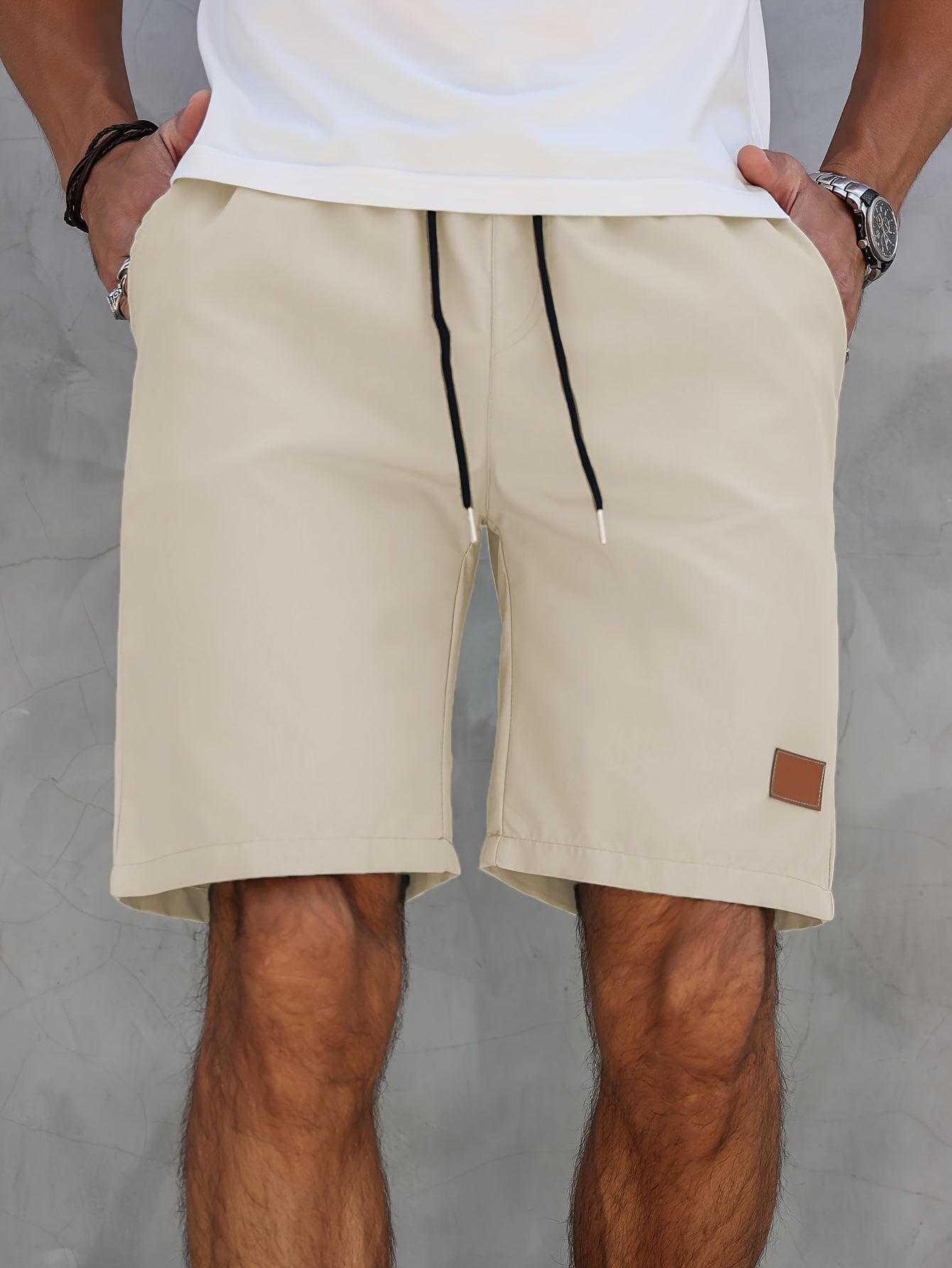 William - Sports Shorts with Drawstring and Knee-Length for Men