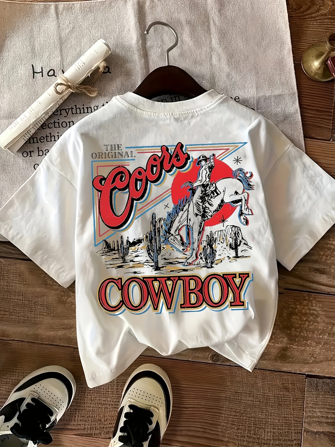 Raelynn - Casual T-Shirt with Western Cowboy Print for Women